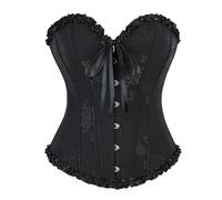 Generico 2025 Halloween Corsetto Donne Corsetti Top Gotico Casual Bustino Cuore Stringivita Modellante Cintura Nero Elegante per Ridurre Vita E Allenare
