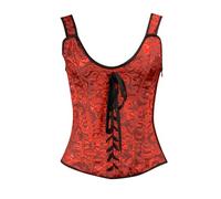 Generico 2025 Halloween Corsetto Donne Lace Up Slim Stretto Osso di Plastica Underbust Satin Bustino Modellante in Pizzo Femminile con Bretelle per La Vita Shapewear Gioco Pirata