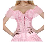 Generico 2025 Halloween Corsetto Donne Vintage Festa di Stretto Osso Plastica Underbust Bustier in Pizzo Overbust Elegante Corsetti Top per Ridurre Vita E Allenare