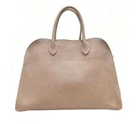 Generico 2025 Leather Tote Bags for Women, Suede Tote Bag for Women, Retro Top Handle Bag, Large Capacity Luxury Work Shoulder Bags (Ivory Ash Texture)