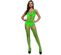 Generico 2025 Lingerie Calze a Rete Sexy Body Donna Intimo Trasparente Bodystocking Elastico Camicia da Notte Hot Completino Reggicalze Pigiami Babydoll Un Pezzo Fishnet Tuta