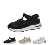 Generico 2025 New Bomre Shoes Bomre Orthopedic Sandals summer Platform Wedge Hollow-Out Closed Toe Platform Wedge Sneaker (1PCS/C,39)