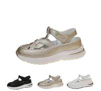 Generico 2025 New Bomre Shoes Bomre Orthopedic Sandals summer Platform Wedge Hollow-Out Closed Toe Platform Wedge Sneaker (1PCS/B,43)