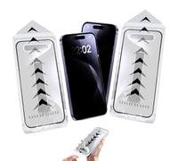 Generico 2025 New Invisible Screen Protector -Fingerprint-Proof Dust Free Without Bubbles, Hd/Privacy Tempered Glass Screen Protector, for Iphone 16 15 14 13 12 11 Pro Max (Privacy*2pcs,13 promax)