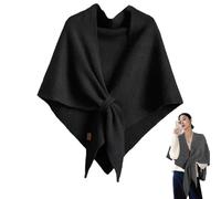 Generico 2025 New Pashmina Wraps for Women, Women's Solid Color Shawl, Cardigan Cape Wool, for Woman (Black)