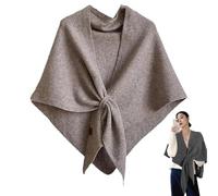 Generico 2025 New Pashmina Wraps for Women, Women's Solid Color Shawl, Cardigan Cape Wool, for Woman (Khaki)