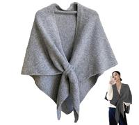 Generico 2025 New Pashmina Wraps for Women, Women's Solid Color Shawl, Cardigan Cape Wool, for Woman (Light Gray)