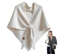Generico 2025 New Pashmina Wraps for Women, Women's Solid Color Shawl, Cardigan Cape Wool, for Woman (White)