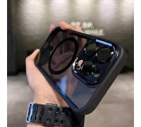 Generico 2025 New Tinted Shockproof Magnetic Phone Case for iPhone Silicone Magnetic Case (Black,for iPhone 12ProMax)