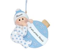 Generico 2025 Ornamenti Natalizi Personalizzati Con Nome - Il Mio Primo Natale, Ornamento Personalizzato per Nipoti, Pallina di Natale Personalizzabile, Idee regalo di Natale per il bambino, Blu