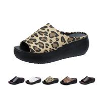 Generico 2025 Orthopedic Sandals Summer Dressy Platform Heel Arch Support Slip Sandals Comfortable Orthotic Leather Wedges Slides (1PCS/C,36)