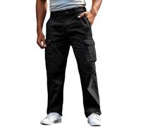 Generico 2025 Pantaloni Cargo Uomo,Pantaloni di Sport da Jogging Elasticizzati Leggeri Eleganti Hip Hop Gamba Larga Taglie Forti Combat Multitasche Skinny Fit Running Leggero