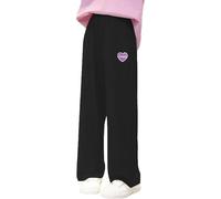 Generico 2025 Pantaloni Lunghi per Ragazze da Bambina a Gamba Larga Slim Fit Preppy Scuola Atletica Jeans Outdoor di Base Girls' Autumn Winter Style Long Pants