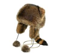 Generico 2025 Raccoon Tail Mood Hat - Retro Y2K Detachable Fluffy Earmuffs, Winter Accessory, for Outdoor And Casual Wear (Adult)