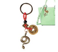 Generico 2025 Snake | Vintage Snake Pendant Brass Bag Pendants,Lucky Key Ring Chinese Animal Charm For Bag & Suitcase