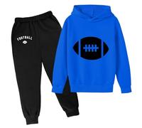 Generico 2025 Tuta Bambini Ragazzo Casual Pullover Felpa Ragazzi Con Cappuccio Jogging Set Tasche Giacche E Pantaloni Tasca 2 Pezzi Unisex Modelli Bambina Autunno Inverno Per Regalo