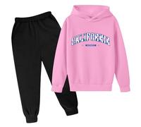 Generico 2025 Tuta Bambini Ragazzo Casual Pullover Felpa Ragazzi E Pantaloni da Jogging Cordinata Full Print Pantalone Top+Pantalone per Ragazze Set di Abbigliamento Tute Sportive Bambina 2-14 Anni