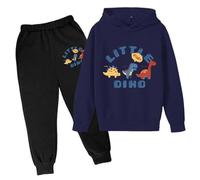 Generico 2025 Tuta Bambini Ragazzo Completo T Shirt Pantalone da Calcio Maniche Lunghe Girocollo Felpa con Cappuccio E Pantaloni Taglie Forti per Ragazzi Ragazze Sportiva