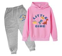Generico 2025 Tuta Bambini Ragazzo Completo T Shirt Pantalone da Calcio Maniche Lunghe Girocollo Felpa con Cappuccio E Pantaloni Taglie Forti per Ragazzi Ragazze Sportiva
