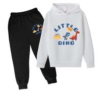 Generico 2025 Tuta Bambini Ragazzo Completo T Shirt Pantalone da Calcio Maniche Lunghe Girocollo Felpa con Cappuccio E Pantaloni Taglie Forti per Ragazzi Ragazze Sportiva