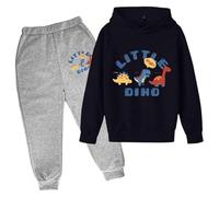Generico 2025 Tuta Bambini Ragazzo Completo T Shirt Pantalone da Calcio Maniche Lunghe Girocollo Felpa con Cappuccio E Pantaloni Taglie Forti per Ragazzi Ragazze Sportiva