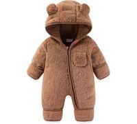 Generico 2025 Tuta Neonato Invernali Infant-And-Toddler-Bodysuit Snowsuit Bambino Bambina Denso Tutina in Pile Cotone Orsetto Set Invernale da Neve per Bambine e Bambini Ragazze 0-18 Mesi
