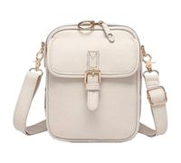 Generico 2025 Upgrade Vintage Double Layer Large Capacity Mini Messenger Bag, Vintage Messenger Bag, Unisex Messenger Bags Crossbody (White)