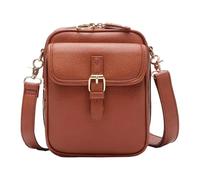 Generico 2025 Upgrade Vintage Double Layer Large Capacity Mini Messenger Bag, Vintage Messenger Bag, Unisex Messenger Bags Crossbody (Brown)