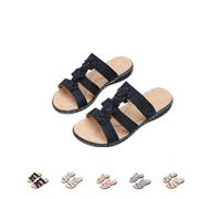 Generico 2025 Women's Floral-Embellished Slip on Sandals, Comfortable Dressy Summer Beach Slides Summer Arch Support Slides (1PCS/A, Adulto, Donna, 41, Numero, Sistema Taglie Calzature EU, Media)