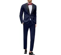 Generico 2026 Abito da Uomo Bottone Blazer Giacche Pantaloni Lunghezza Media Matrimonio Festa Giacca Vintage in Pelle Scamosciata Slim Fit 2 Pezzi Autunno Primavera Completo Formale