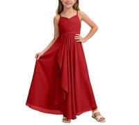 Generico 2026 Abito Lungo in Chiffon svolazzante per Ragazze, Damigella d'Onore Junior, Abito da Sposa, Abito da Cerimonia (RD2, 7-8 Years)