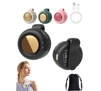 Generico 2026 Aggiornamento Portable Silent Mini Bladeless Electric Fan, Piccolo Ventilatore con Clip per Cintura e Camicia for Outdoor, Travel and Office, Travel Accessories (Nero)
