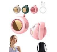 Generico 2026 Aggiornamento Portable Silent Mini Bladeless Electric Fan, Piccolo Ventilatore con Clip per Cintura e Camicia for Outdoor, Travel and Office, Travel Accessories (Rosa)