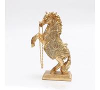 Generico 2026 Anno di Cavallo di Ricchezza di Resina Statua di Cavallo Ornamenti d'oro per la casa e l'ufficio Decorazioni Desktop Fotografia oggetti di scena