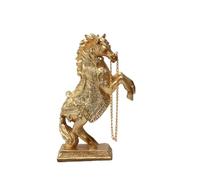 Generico 2026 Anno di Cavallo di Ricchezza di Resina Statua di Cavallo Ornamenti d'oro per la casa e l'ufficio Decorazioni Desktop Fotografia oggetti di scena