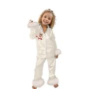Generico 2026 Bambini Carino Stampa Casual Comodo Set Manica Lunga Camicia Pantaloni Due Pezzi Abbigliamento Femminile per Piccole Principesse Eleganti