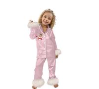 Generico 2026 Bambini Carino Stampa Casual Comodo Set Manica Lunga Camicia Pantaloni Due Pezzi Abbigliamento Femminile per Piccole Principesse Eleganti