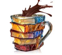 Generico 2026 Book Coffee Mug,Painted Book Mug,Novelty 3D Mug,Books Mugs for Books Lovers (A)