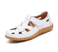 Generico 2026 Comodi sandali da donna per il tempo libero quotidiano e le vacanze all'aperto con punta chiusa, cinturino regolabile e stile traspirante per l'estate. (White, 35)
