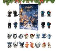 Generico 2026 Dragon 24 Day Acrylic Ornament Countdown Set