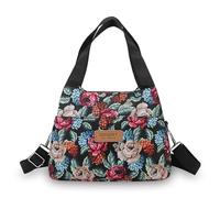 Generico 2026 Elegante borsa tote in nylon per l'acqua da donna, grande capacità, per il pranzo, la spesa, la scuola, l'uso quotidiano, con più tasche.