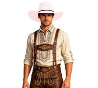 Generico 2026 Elegante Cappello Cowboy Fedora a Tesa Larga per Un Look alla Moda, Ideale per Feste estive, Festival di Musica Country e Eventi Musicali, Unisex.