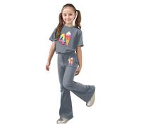 Generico 2026 Elegante Casual da Bambina con Pantaloni a e Maglietta Abbigliamento Comodo per Uso Quotidiano Scuola e Tempo Libero Adatto a Ragazze dai Sette ai tredici Anni