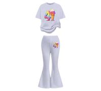 Generico 2026 Elegante Casual da Bambina con Pantaloni a e Maglietta Abbigliamento Comodo per Uso Quotidiano Scuola e Tempo Libero Adatto a Ragazze dai Sette ai tredici Anni