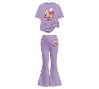 Generico 2026 Elegante Casual da Bambina con Pantaloni a e Maglietta Abbigliamento Comodo per Uso Quotidiano Scuola e Tempo Libero Adatto a Ragazze dai Sette ai tredici Anni