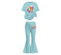 Generico 2026 Elegante Casual da Bambina con Pantaloni a e Maglietta Abbigliamento Comodo per Uso Quotidiano Scuola e Tempo Libero Adatto a Ragazze dai Sette ai tredici Anni