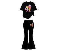 Generico 2026 Elegante Casual da Bambina con Pantaloni a e Maglietta Abbigliamento Comodo per Uso Quotidiano Scuola e Tempo Libero Adatto a Ragazze dai Sette ai tredici Anni