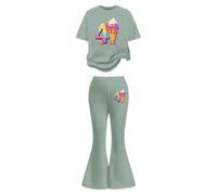 Generico 2026 Elegante Casual da Bambina con Pantaloni a e Maglietta Abbigliamento Comodo per Uso Quotidiano Scuola e Tempo Libero Adatto a Ragazze dai Sette ai tredici Anni