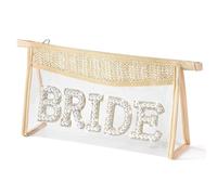 Generico 2026 Elegante pochette da sposa con perle per damigelle, ideale per la spiaggia il ricevimento.