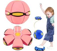 Generico 2026 Magic Meta Ball, Magic Bouncing Ball, Children's Bouncing Balls with 6 Lights, Magic Flying Saucer for Parent-Child Interaction Indoor & Outdoor Use (Pink)